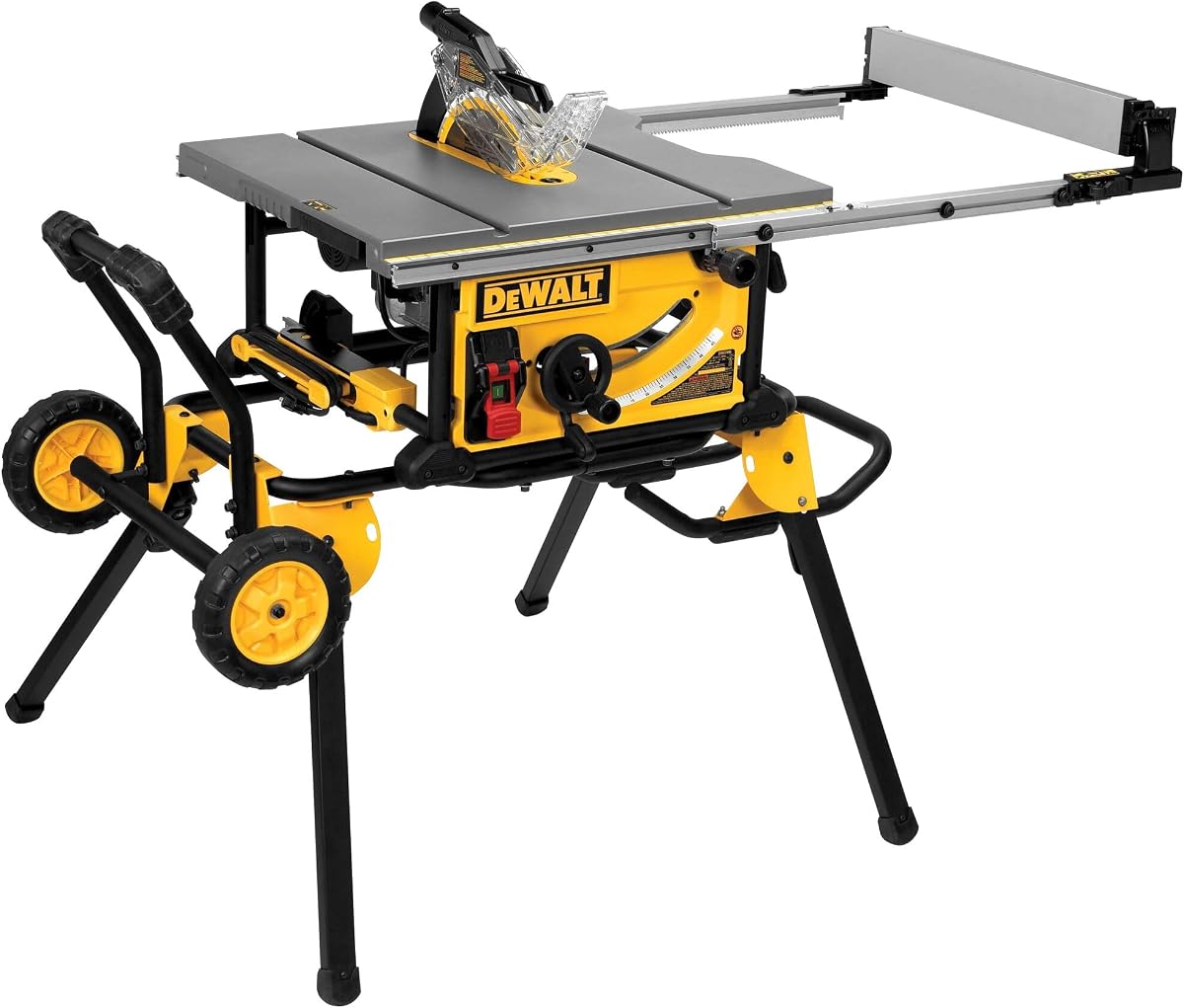 DeWalt DWE7491RS 10-inch jobsite table saw with rolling stand