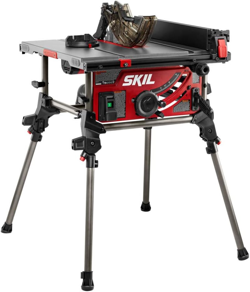SKIL TS6307-00 15-amp 10-inch portable jobsite table saw with folding leg stand